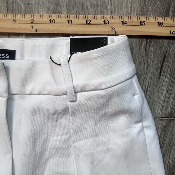 NWT Express Women's 8L White Ankle Super High Rise Stylist Pants Pleated Stretch - Picture 4 of 9